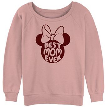 Disney's Minnie Mouse Juniors' Head Best Mom Ever Slouchy Terry Pullover