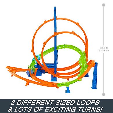 Mattel Hot Wheels 5 Crash Zones, Motorized Booster & 1 Car Track Set