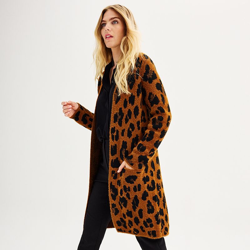 Kohls shop leopard coat