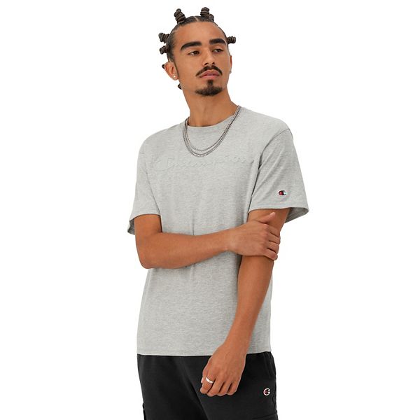 Men's Champion® Logo Tee - Oxford Gray (S)