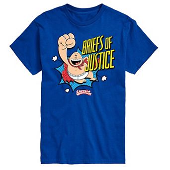 Big & Tall Captain Underpants Briefs Of Justice Graphic Tee