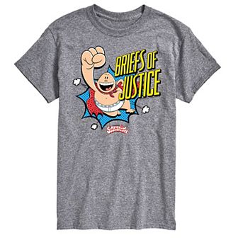 Big & Tall Captain Underpants Briefs Of Justice Graphic Tee