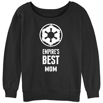 Juniors' Star Wars Empire's Best Mom Empire Logo Slouchy Terry Pullover