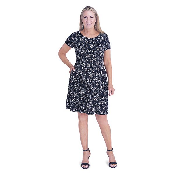 Women's Connected Apparel Fit & Flare Pocket Dress