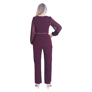 Women's Connected Apparel Chain Belt Jumpsuit