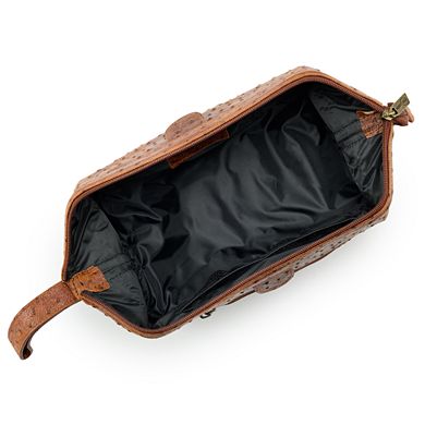 AmeriLeather Textured Leather Toiletry Bag & Travel Accessories