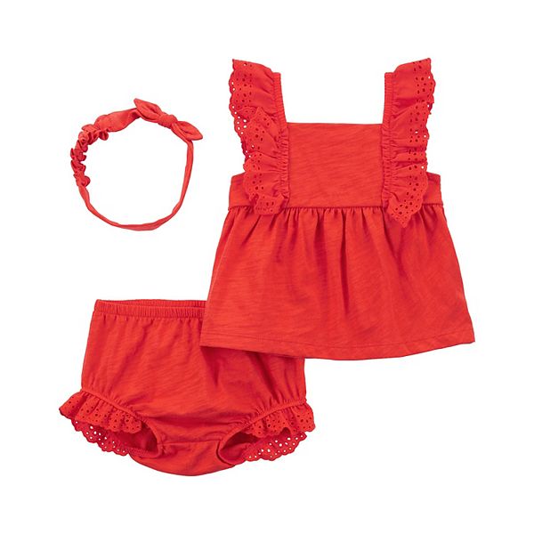 Baby Girl Carter's 3Piece Bubble Short, Top, and Headband Set