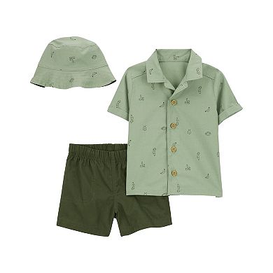 Baby Boy Carter's 3-Piece Short, Top, and Hat Set