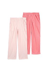 Image of Girls 4-14 Carter's 2-Piece Ribbed Pajama Pants Set, Girl's, Size: 6, Pink Dusty Rose