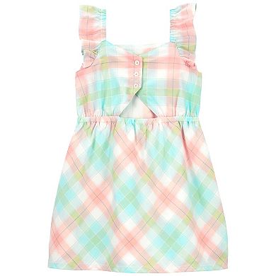Toddler Girl Carter's Plaid Flutter Dress