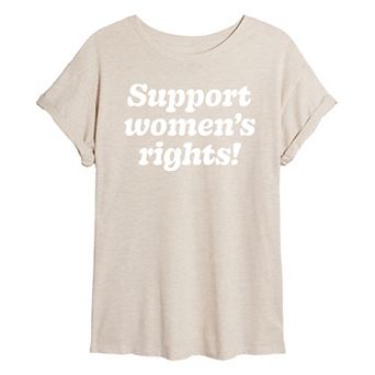 Juniors' Support Womens Rights Oversized Tee