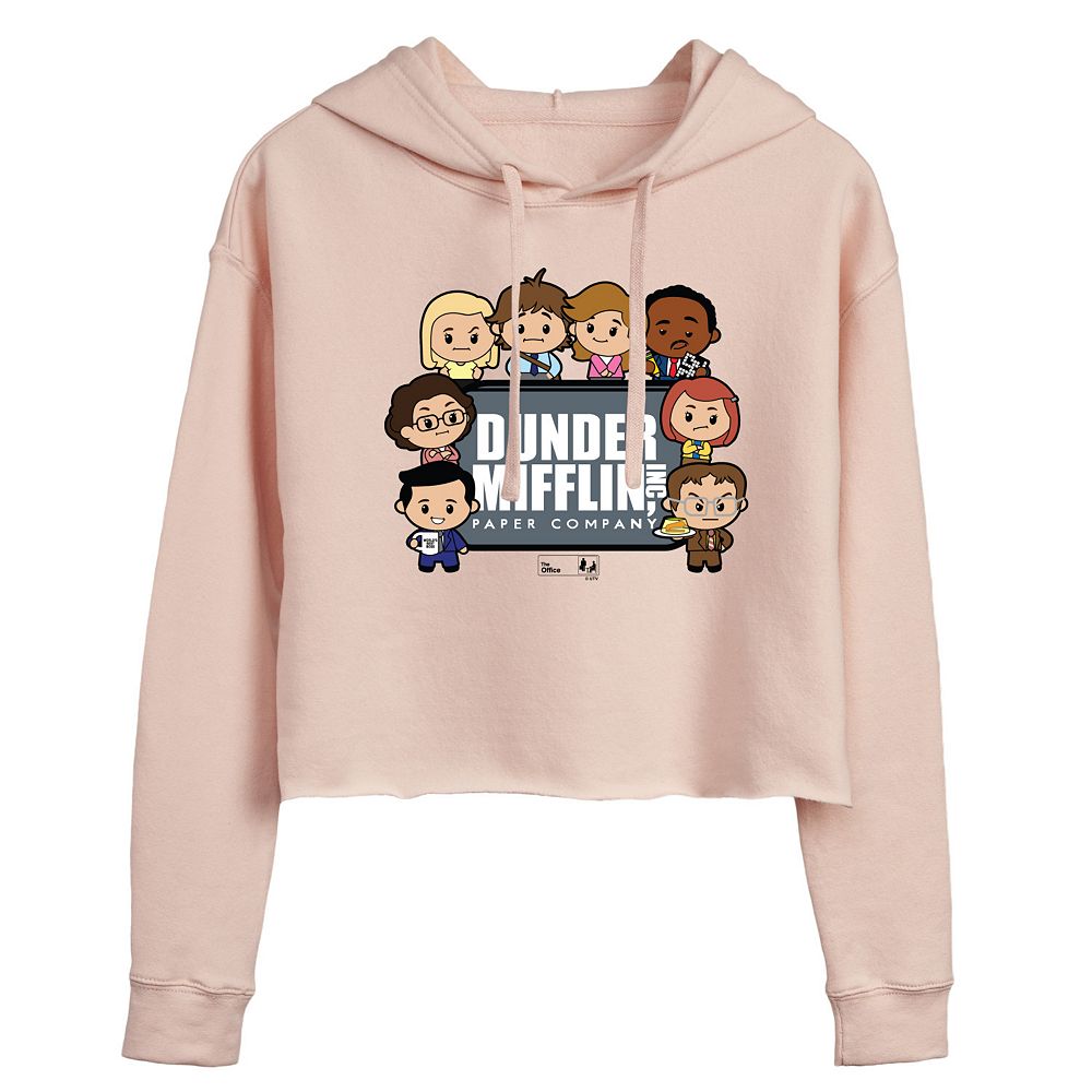 Juniors' The Office Dunder Mifflin Cropped Hoodie