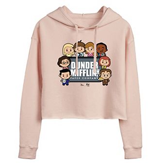 Juniors' The Office Dunder Mifflin Cropped Hoodie