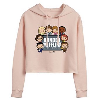 Juniors' The Office Dunder Mifflin Cropped Hoodie