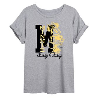 Disney's Minnie Mouse Juniors' Classy Sassy Oversized Tee