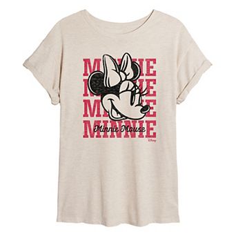 Disney's Juniors' Collegiate Oversized Tee