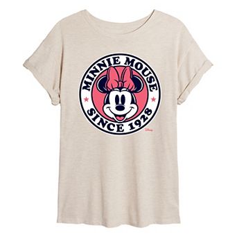 Disney's Minnie Mouse Juniors' Since 1928 Oversized Tee