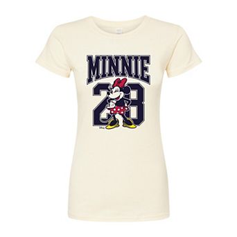 Disney's Minnie Mouse Juniors' Collegiate Fitted Tee