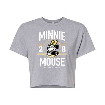 Disney's Juniors' Classy and Sassy Cropped Tee