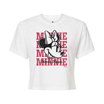 Disney's Juniors' Collegiate Cropped Tee