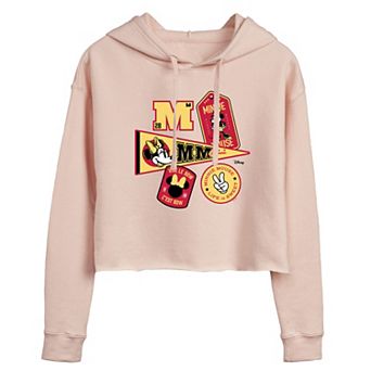 Disney's Minnie Mouse Juniors' Icons Cropped Hoodie