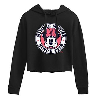 Disney's Minnie Mouse Juniors' Since 1928 Cropped Hoodie