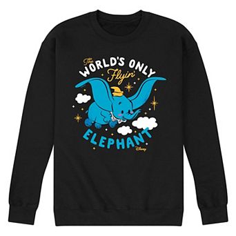 Disney's Dumbo Men's Flying Elephant Graphic Fleece Pullover
