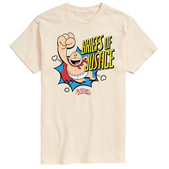 Men's Captain Underpants Briefs Of Justice Graphic Tee