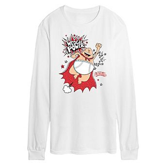 Men's Captain Underpants Wedgie Power Long Sleeve Graphic Tee