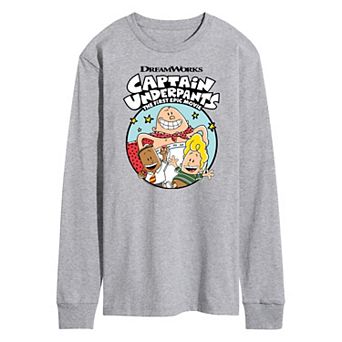 Men's Captain Underpants George Harold Long Sleeve Graphic Tee