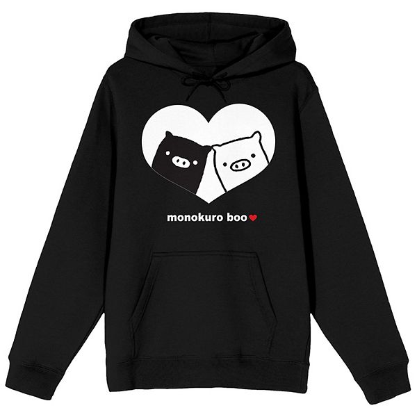 Men's Monokuro Boo Character Heart Graphic Hoodie