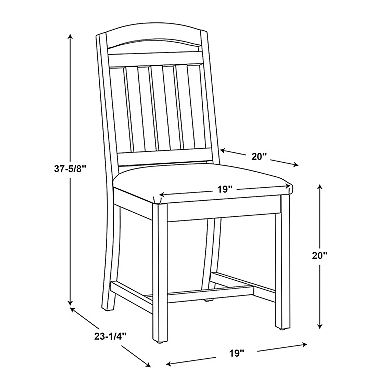 Linon Wilmer Side Chair 2-piece Set
