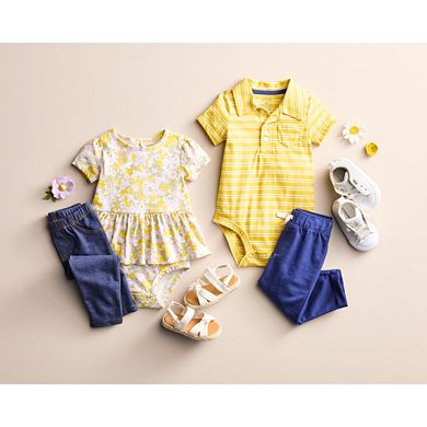 Baby Girl Carter's 2-Piece Floral Peplum Bodysuit and Pant Set