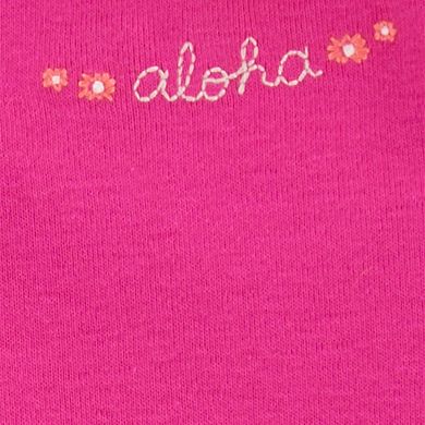 Baby Girl Carter's "Aloha" Flutter Sleeve Bodysuit & Tropical Print Diaper Cover Set