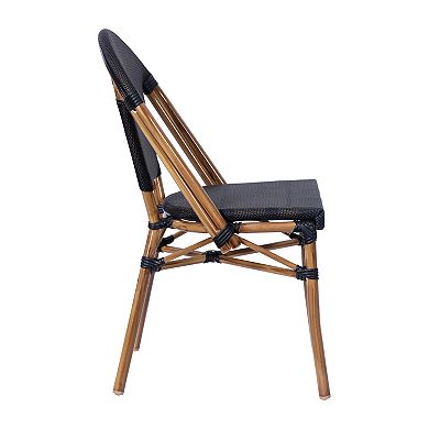 Taylor & Logan Noemi Indoor / Outdoor Stackable French Bistro Chair 2-piece Set