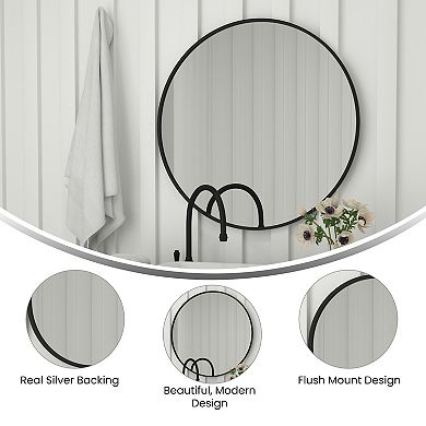 Taylor & Logan Julianne Rounded Metal Framed Wall Mirror