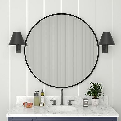 Taylor & Logan Julianne Rounded Metal Framed Wall Mirror