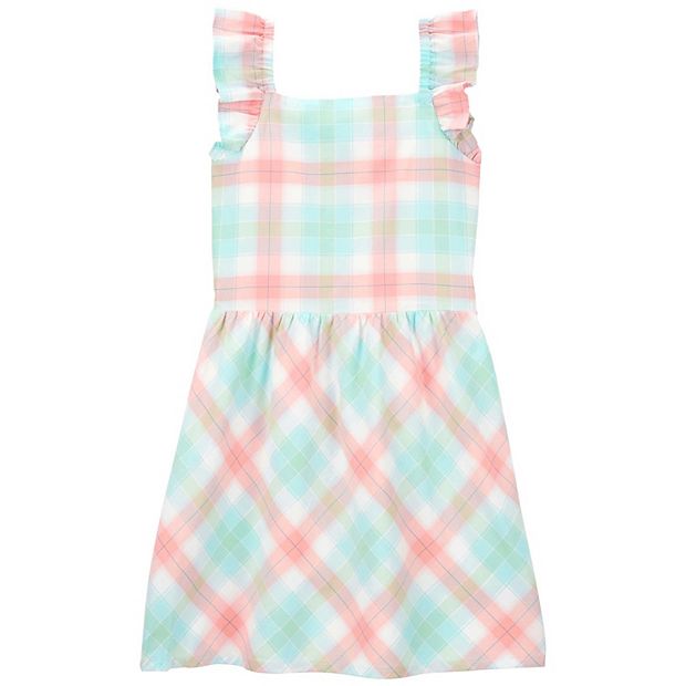 blue and pink plaid dress Mini Ana Dress in Blossom Plaid 11/12 main image 0