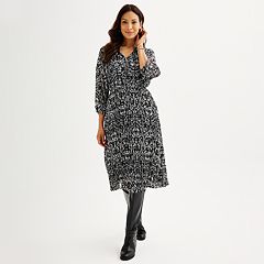 Women's Croft & Barrow® Smocked Swing Midi Dress