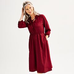 Women's Croft & Barrow® Smocked Swing Midi Dress