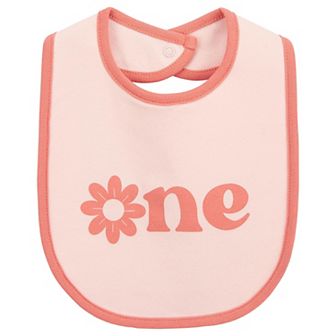 Baby Carter's 1st Birthday Blue Teething Bib