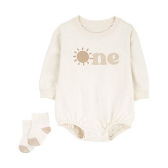 Baby Carter's 2 pc Birthday Bubble Bodysuit & Socks Set