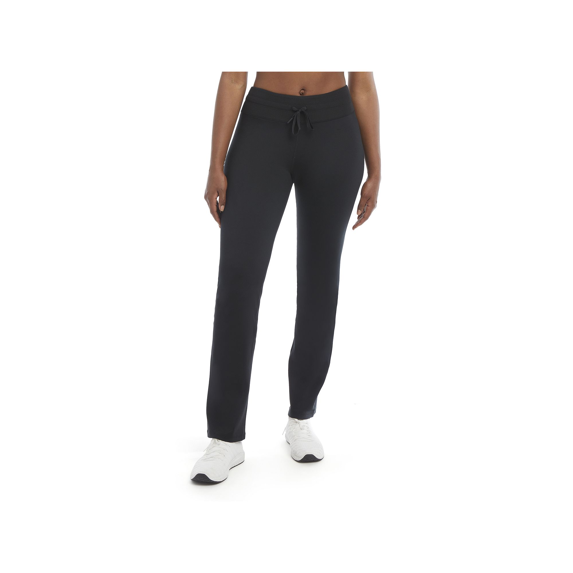 Womens Jockey Sport® Tie Waist Yoga Flare Pants, Size: XS, Deep Black
