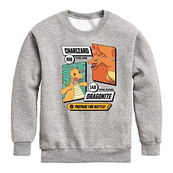 Boys 8-20 Pokemon Dragonite Charizard Crew Fleece