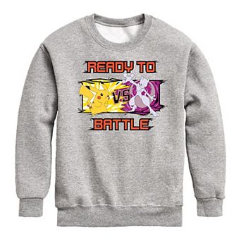 Boys 8-20 Pokemon Pikachu Mewtwo Crew Fleece