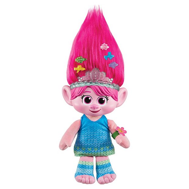 Dreamworks Trolls Band Together Hair Pops Showtime Surprise Queen Poppy Plush with Lights, Sounds & Accessories