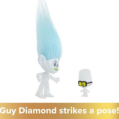 DreamWorks Trolls Band Together Guy Diamond Doll with Tiny Diamond Figure