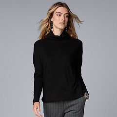 Lands' End Women's Petite Silk Interlock Thermal Long Underwear Base Layer  Turtleneck Top - Medium - Deep Sea Navy