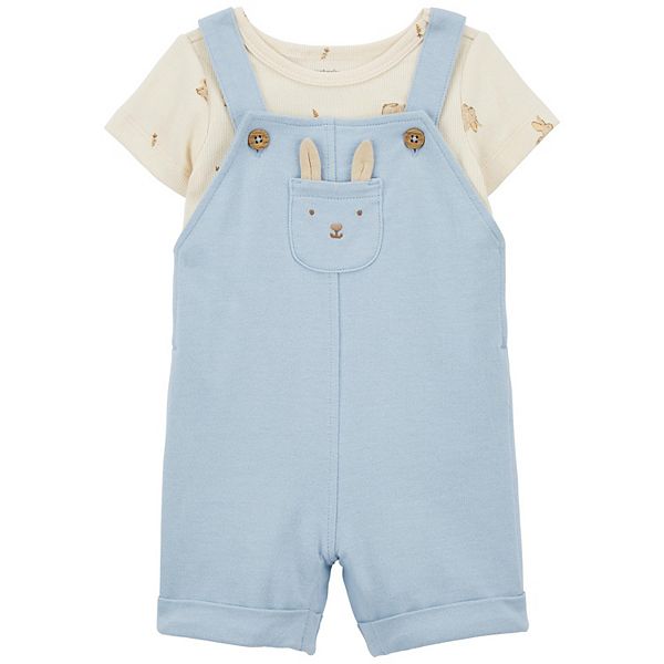 Baby Boy Carter's 2-Piece Tee & Bunny Shortalls Set