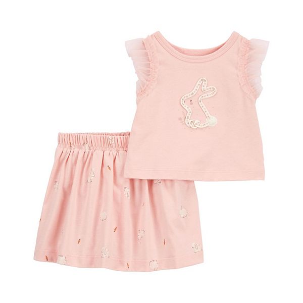 Carter's Toddler Girl Beige Butterflies Skort